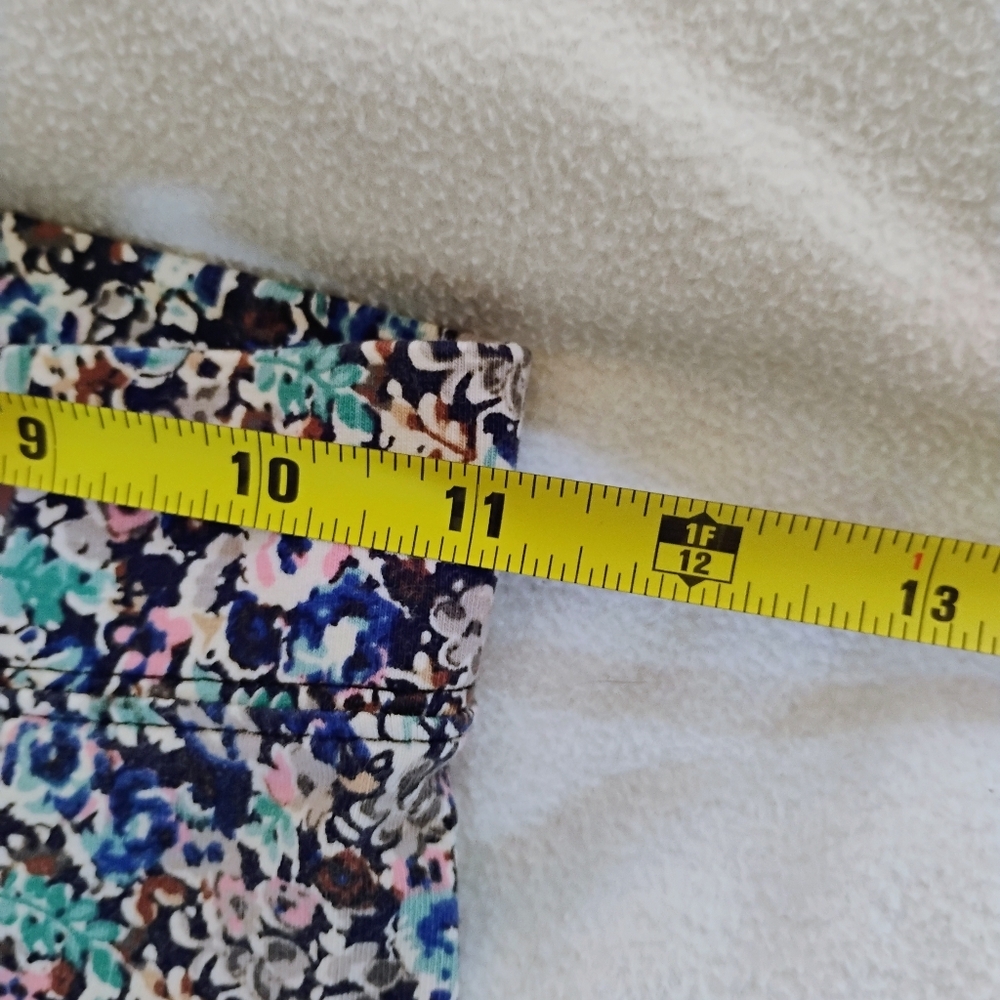 American Eagle Outfitters Floral Cropped  Leggings in Blue, Green & Pink - Picture 6 of 9